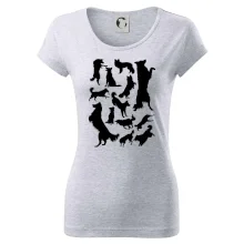 Border kolie siluety