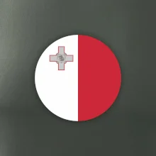 Vlajka Malta kulatá velká