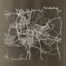 Mapy měst černobílé Pardubice