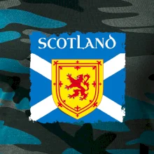 Skotská vlajka s erbem lva