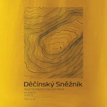 Děčínský Sněžník - vrstevnice v obdélníku