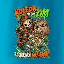 Halloweenský koledník s pytlem strašidelných sladkostí