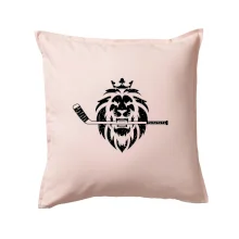 Lev s hokejkou v tlamě