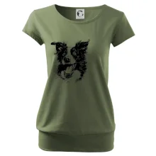 Černobílá karikatura Border kolie