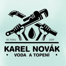 Instalatér - Překřížené klíče vlastní nápis