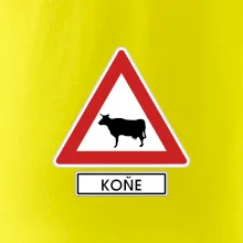 Dopravní značka - Pozor koně / kráva
