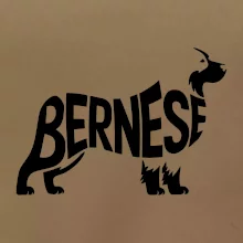 Bernese Mountain Dog nápis v těle