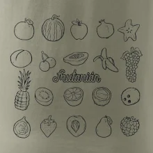 Frutarián ovoce ve čtverci