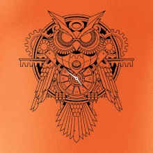 Steampunk sova černobílá