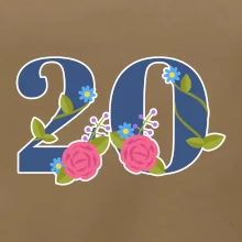 Květinové číslo kreslené - 20