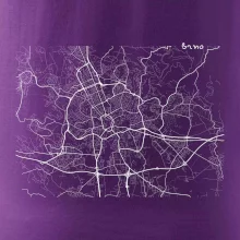 Černobílá mapa Brno