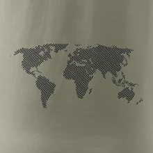 Mapa světa otisk