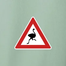 Dopravní značka - Pozor pštros