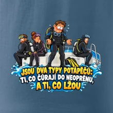 Dva typy potápěčů v neoprenu