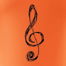 Houslový klíč kreslený