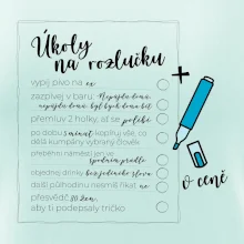 Triko na rozlučku s úkoly pro ženicha - lineární