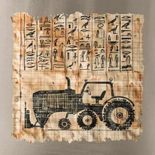 Egyptské hieroglyfy traktor