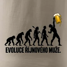 Evoluce říjnového muže s velkým půllitrem piva