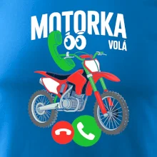 Karikatura motorka cross volá