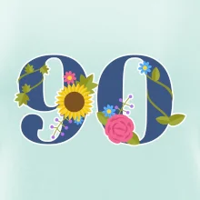 Květinové číslo kreslené - 90