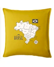 Brazílie mapa s názvy regionů