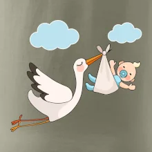 Čáp čekáme miminko - kluk