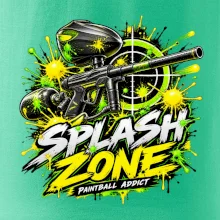 Neonový zásah splash zone paintball