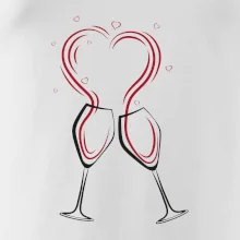 Víno je láska - srdíčka