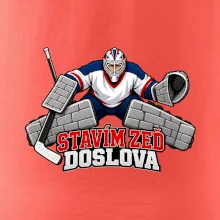 Hokejový brankář staví zeď