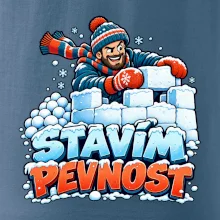 Rodinná vánoční trička - Stavím pevnost táta sněhová bitva