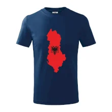 Albánie mapa a znak Albánie mapa a znak