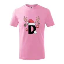 Vanoční rodinná trička - písmeno a čepice