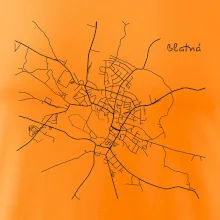 Černobílá mapa Blatná