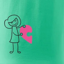 Párová trička puzzle postavička