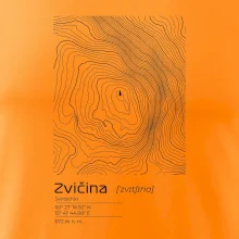 Zvičina - vrstevnice v obdélníku