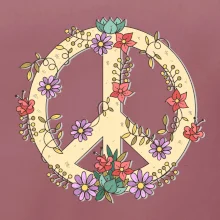 Peace symbol pískový