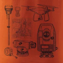 Geodet teodolit dron