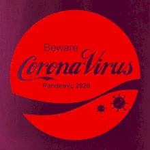 Corona virus pandemic logo