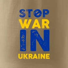 Barevný nápis Stop war in ukraine