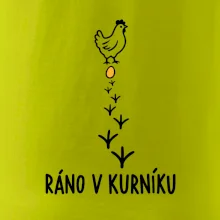 Ráno v kurníku slepice a vejce