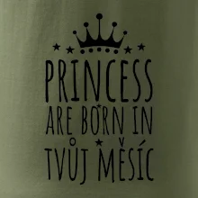 Princesses are born in (vlastní nápis měsíc narození)