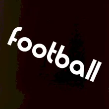 FOOTBALL nápis šikmo