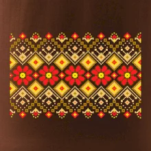 Ukrajinský vzor  - Červené květiny