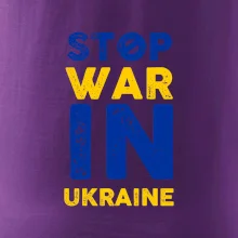 Barevný nápis Stop war in ukraine