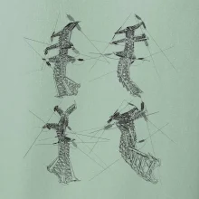 Zkroucený stožár vysokého vedení