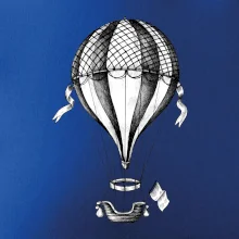 Horkovzdušný balón  kreslený