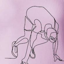 Běžec na startu jedním tahem