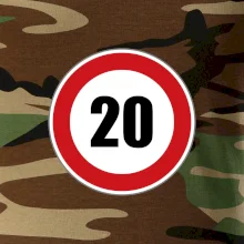 Dopravní značka - omezení rychlosti 20