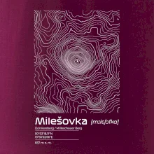 Milešovka - vrstevnice v obdélníku