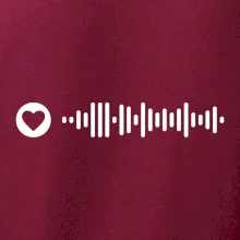 Zamilovaný Spotify kód na prsu